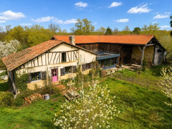 Photos 1 - Rurale - Ferme gasconne rénovée avec gîte indépendant dans un environnement boisé