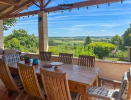 Vignette - Prestige - Propriete à vendre 8 pièces MONFLANQUIN (47) Maison de 190m2 sur terrain et jardin de 915m2 avec vues