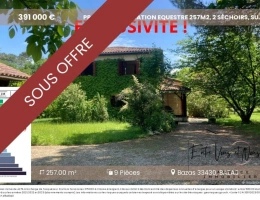 Vignette - Équestre - PROPRIÉTÉ A VOCATION EQUESTRE 257M2, 2 SÉCHOIRS, SUR 7,5HA