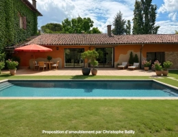 Vignette - Équestre - Montastruc-la-Conseillère (31380). Maison de maître XVIIIe au cœur d’un parc de 1,5 ha, volumes contemporains, dépendances