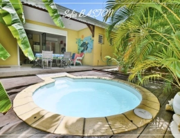 Vignette - Prestige - Les Trois-Îlets – Maison T3 Plain-pied – Piscine - 200 m plage – 58m² Hab. – Terrain 260 m² (972) - A vendre