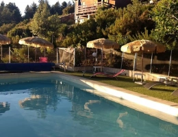 Vignette - Touristique - Dpt Corse (20), à vendre EVISA, ensemble de six chalets en bois avec terrasse, sur terrain avec piscine et parking