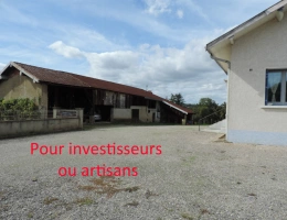 Vignette - Rurale - Dpt Ain (01), à vendre MONTAGNAT, propriété à rénover avec maison de 84 m² et dépendance de 170 m² - Terrain de 2 300 m²
