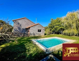 Vignette - Rurale - Maison ossature bois 100 m²  4 chambres  Piscine  Vue campagne