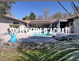 Vignette - Prestigious - Single-story architect-designed villa of 182 m² for sale, 5 rooms, Soustons (40), 500 m from the lak