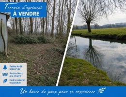 Vignette - Rural - Terrain d’agrément arboré avec accès rivière – 3 982 m² - Thérouanne