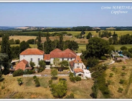 Vignette - Prestige - Propriete à vendre 22 pièces proche de AGEN (47) 4 habitations 885 m² + dépendances, 27 ha