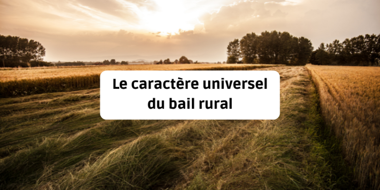 Le caractère universel du bail rural