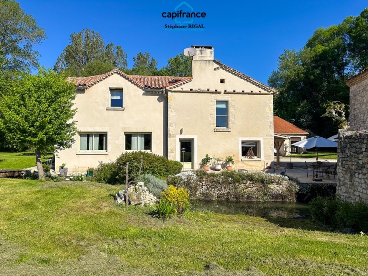Photos 5 - Prestige - Propriete à vendre 6 pièces MONTCUQ maison de 150m2 + dépendances + moulin sur 1,65ha de terrain