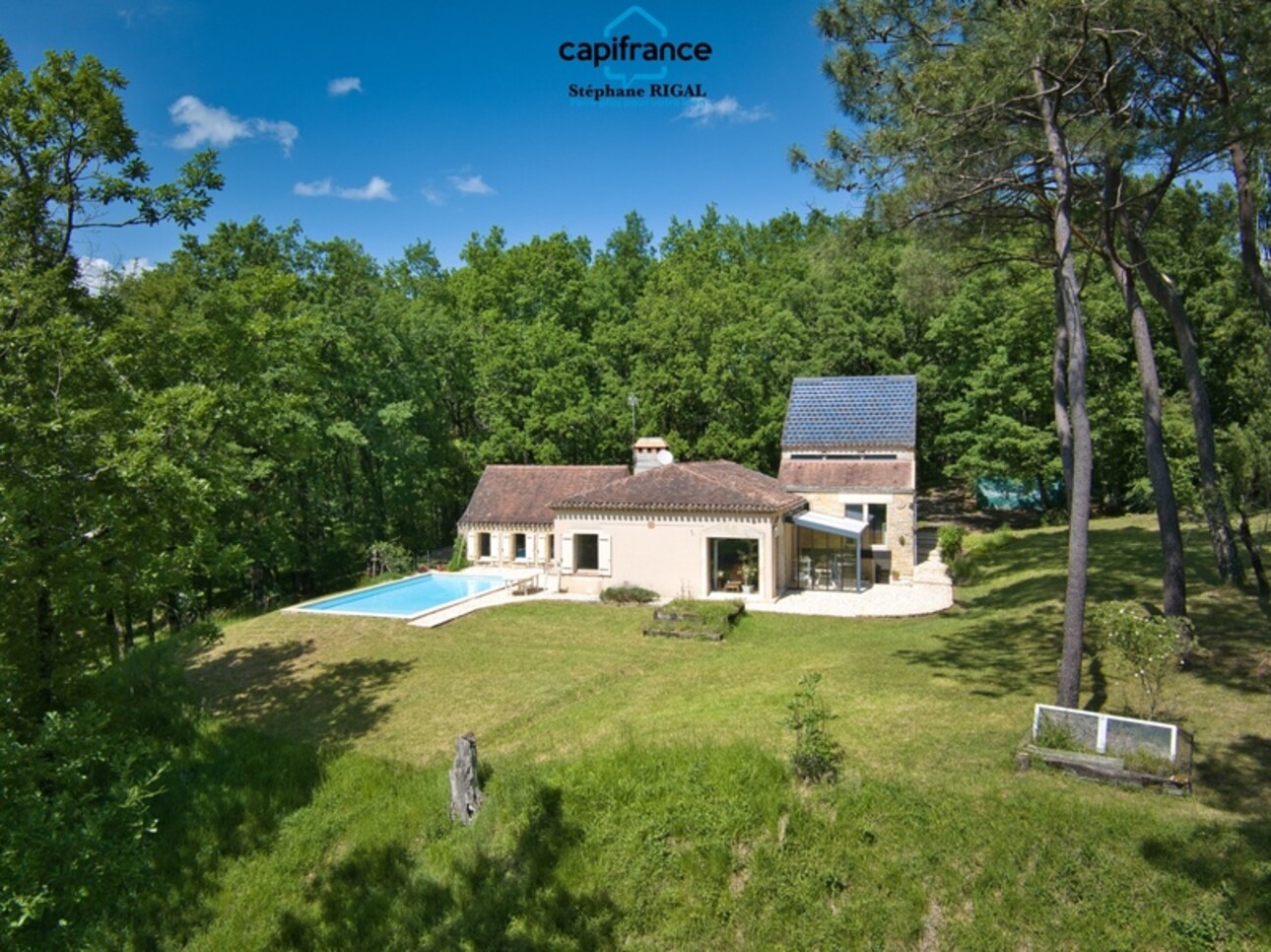 Photos 2 - Prestige - Dpt Lot et Garonne (47), à vendre FUMEL propriété en pierre P7 sur un terrain de 4ha de terrain
