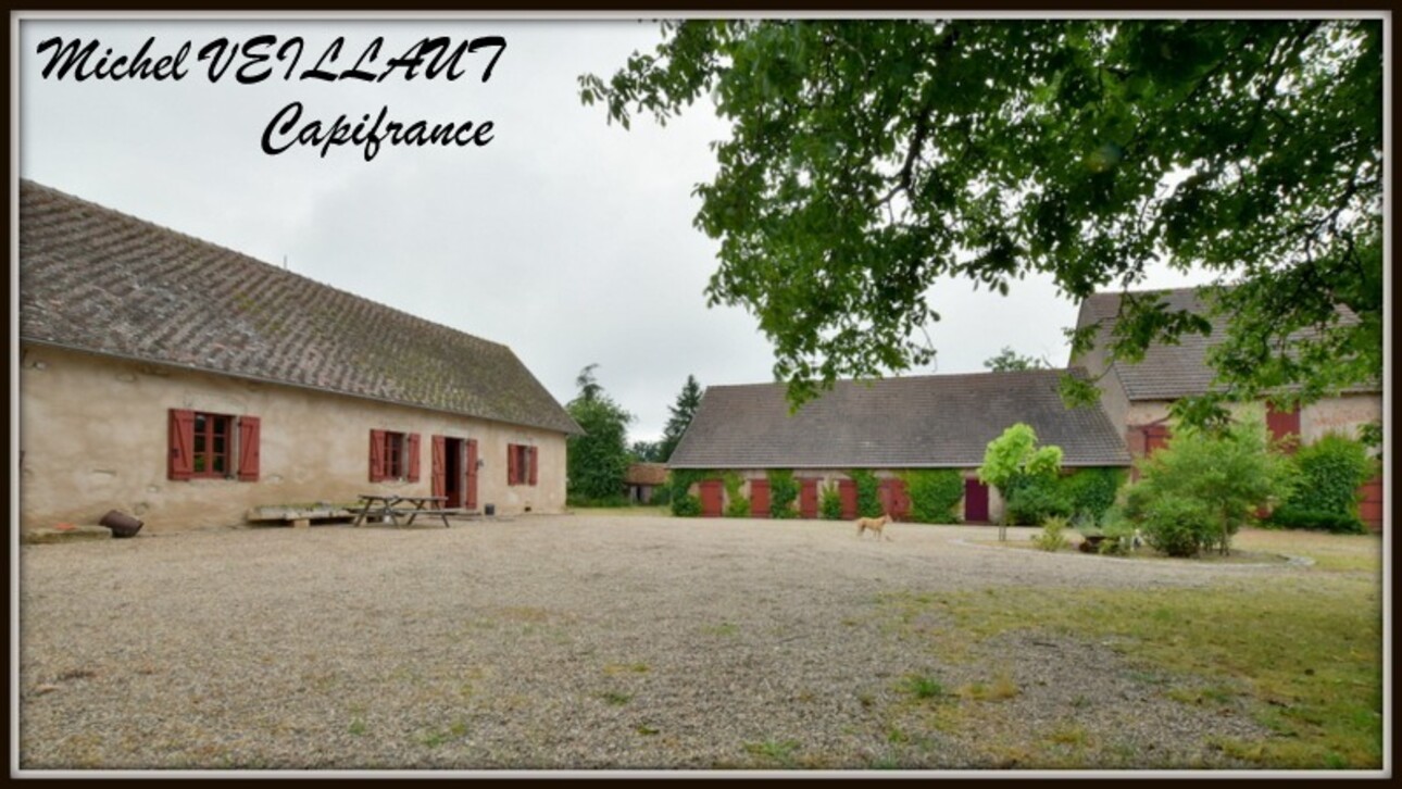 Photos 12 - Équestre - Propriete à vendre maison 7 pièces THIONNE (03), Barn 12 box, Bâtiment agricole, 2 Gîtes, terrain 35174 m²